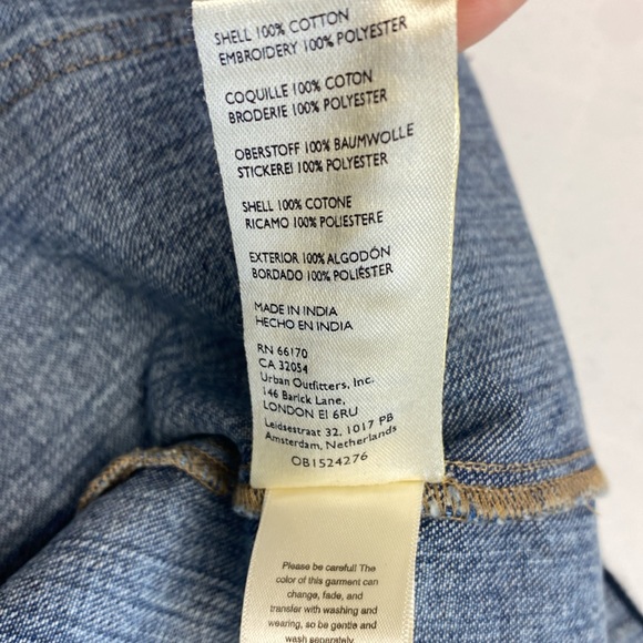 Free People Crown Jewel Denim Dress with Lace detail and scallop bottom hem, XL - Picture 14 of 17